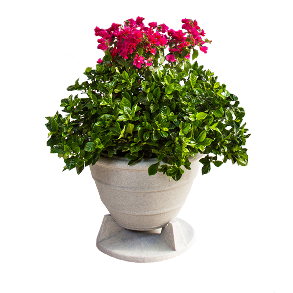 6 1/2" coaxial outdoor planter speake- Grey w/Transformer